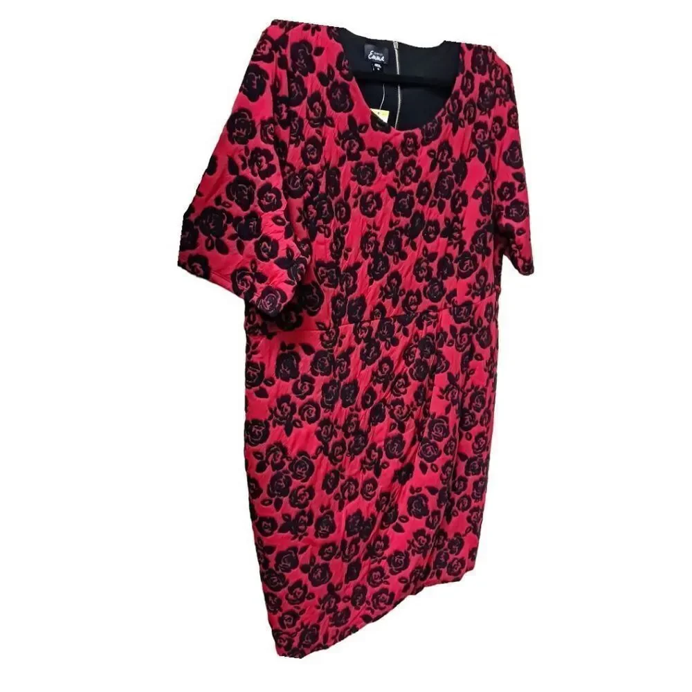 EMMA Plus Size Floral wrap dress
